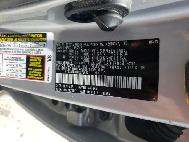 Photo 10 from auction – 2013 TOYOTA VENZA LE with VIN 4T3ZA3BB6DU079647