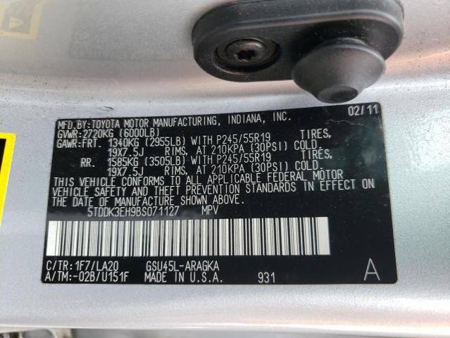 Zdjęcie 10 z aukcji – 2011 TOYOTA HIGHLANDER z VIN 5TDDK3EH9BS071127