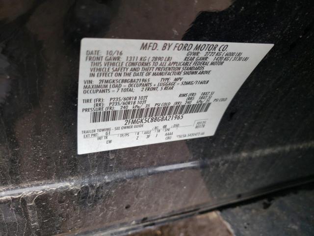 Photo 10 from auction – 2016 FORD FLEX SEL with VIN 2FMGK5C88GBA21965