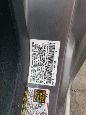 Photo 10 from auction – 2004 HONDA CIVIC EX with VIN 1HGEM229X4L004533
