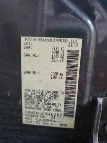 Photo 10 from auction – 2010 NISSAN MAXIMA S with VIN 1N4AA5AP1AC846282