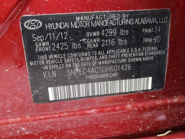 Photo 10 from auction – 2013 HYUNDAI SONATA SE with VIN 5NPEC4AC5DH601426