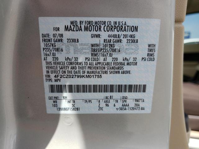 Photo 10 from auction – 2009 MAZDA TRIBUTE I with VIN 4F2CZ02799KM01755