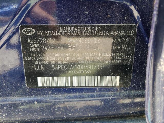 Photo 10 from auction – 2013 HYUNDAI SONATA SE with VIN 5NPEC4ACXDH591735