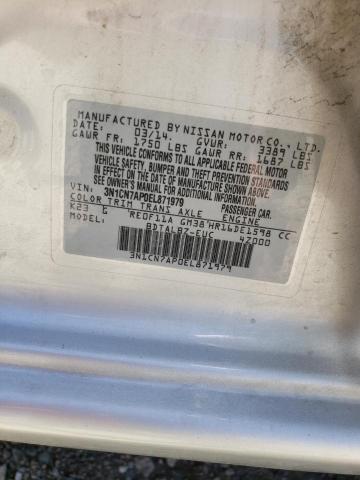 Photo 10 from auction – 2014 NISSAN VERSA S with VIN 3N1CN7AP0EL871979