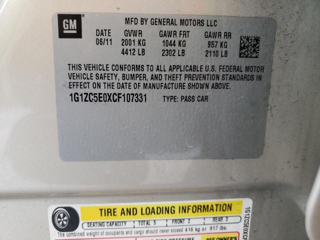 Photo 10 from auction – 2012 CHEVROLET MALIBU 1LT with VIN 1G1ZC5E0XCF107331