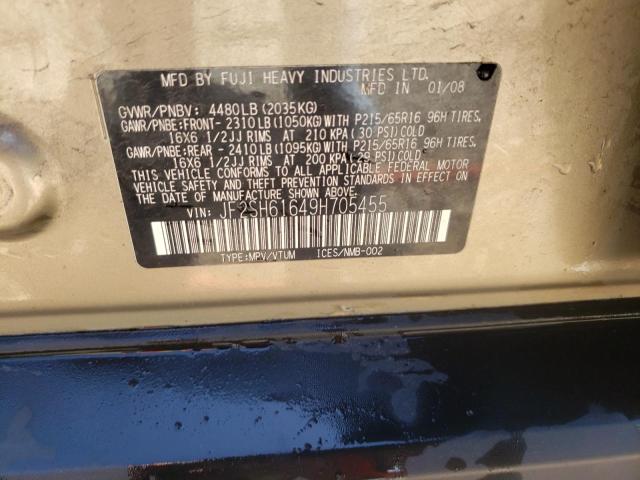 Photo 10 from auction – 2009 SUBARU FORESTER 2 with VIN JF2SH61649H705455