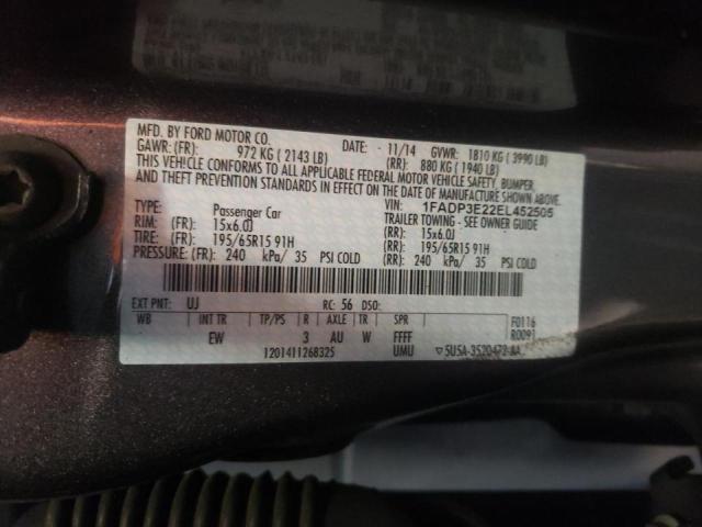 Photo 10 from auction – 2014 FORD FOCUS S with VIN 1FADP3E22EL452505