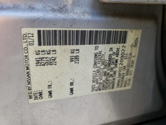 صورة رقم 10 من المزاد - 2012 NISSAN ALTIMA BAS مع VIN 1N4AL2AP7CC209022
