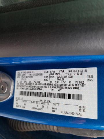 Photo 10 from auction – 2020 FORD ESCAPE S with VIN 1FMCU0F65LUB66780