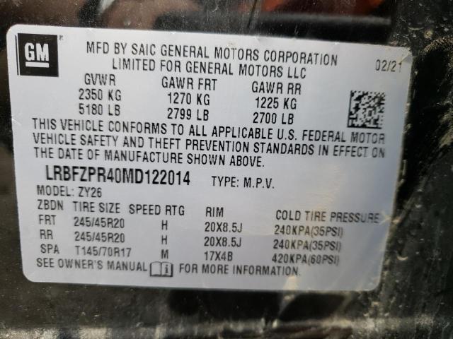 Photo 10 from auction – 2021 BUICK ENVISION E with VIN LRBFZPR40MD122014