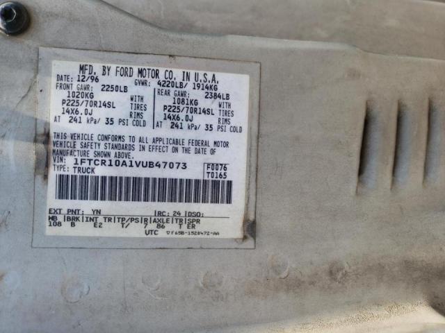 Photo 10 from auction – 1997 FORD RANGER with VIN 1FTCR10A1VUB47073