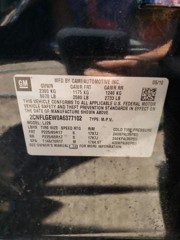 Photo 10 from auction – 2010 CHEVROLET EQUINOX LT with VIN 2CNFLGEW0A6377102