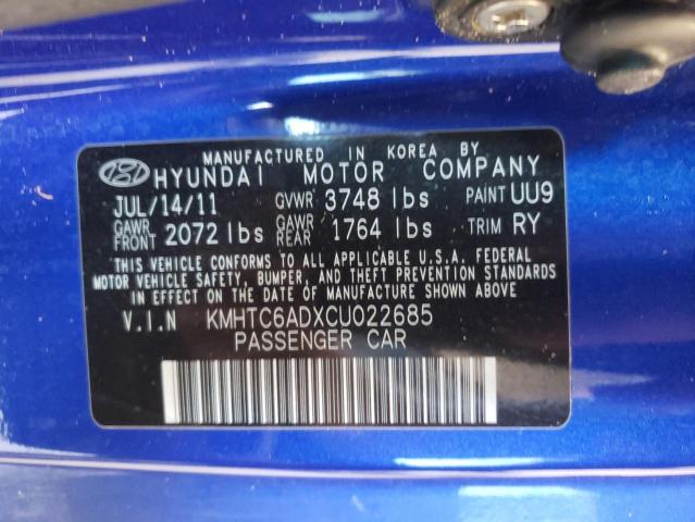 Photo 10 from auction – 2012 HYUNDAI VELOSTER with VIN KMHTC6ADXCU022685