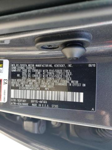 Photo 10 from auction – 2010 TOYOTA VENZA with VIN 4T3ZK3BB3AU030348