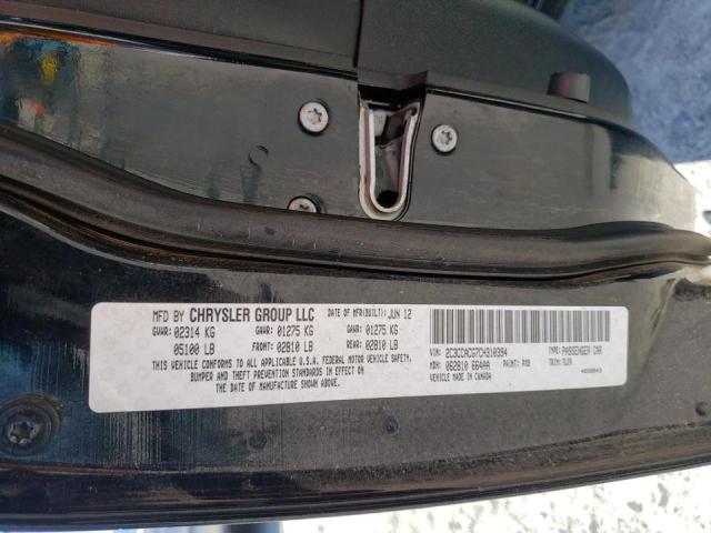 Photo 10 from auction – 2012 CHRYSLER 300 LIMITE with VIN 2C3CCACG7CH310394