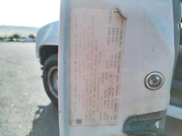 Photo 10 from auction – 1995 CHEVROLET GMT-400 C1 with VIN 2GCEC19K4S1248525