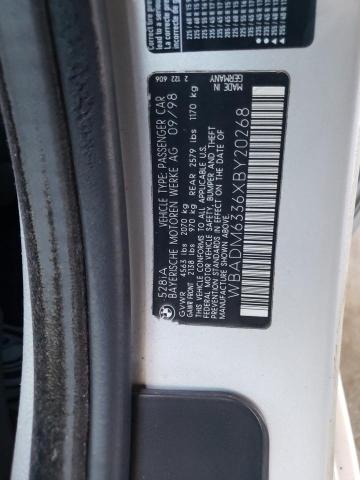Photo 10 from auction – 1999 BMW 528 I AUTO with VIN WBADM6336XBY20268