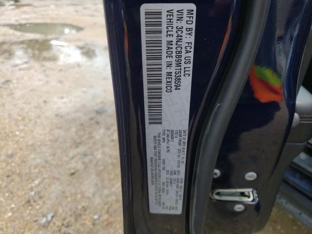 Photo 10 from auction – 2021 JEEP COMPASS LA with VIN 3C4NJCBB9MT538594