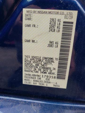 Photo 10 from auction – 2019 NISSAN ALTIMA S with VIN 1N4BL4BV4KC179358
