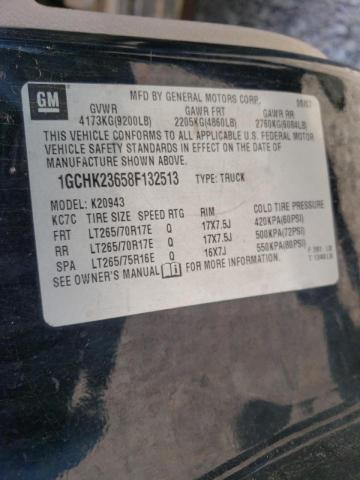 Photo 10 from auction – 2008 CHEVROLET SILVERADO with VIN 1GCHK23658F132513