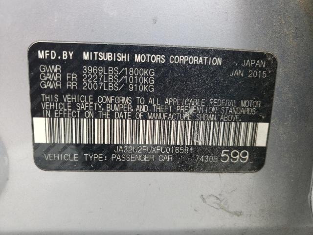 Photo 10 from auction – 2015 MITSUBISHI LANCER with VIN JA32U2FUXFU016581