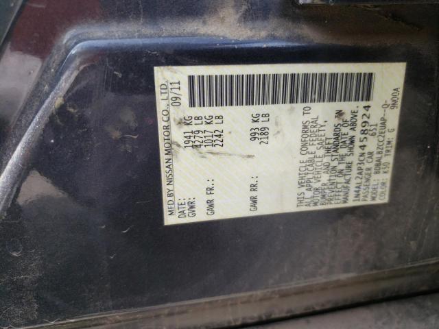 Photo 10 from auction – 2012 NISSAN ALTIMA BAS with VIN 1N4AL2AP3CN458924