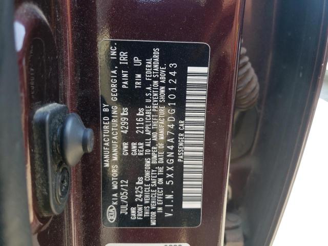 Photo 10 from auction – 2013 KIA OPTIMA EX with VIN 5XXGN4A74DG101243