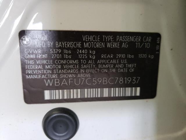 Photo 10 from auction – 2011 BMW 535 XI with VIN WBAFU7C59BC781937