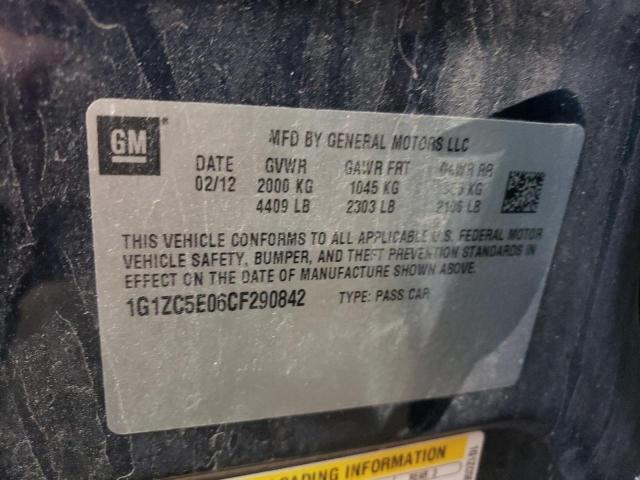 Photo 10 from auction – 2012 CHEVROLET MALIBU 1LT with VIN 1G1ZC5E06CF290842