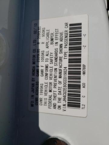 Photo 10 from auction – 2012 ACURA TSX SE with VIN JH4CU2E80CC019824