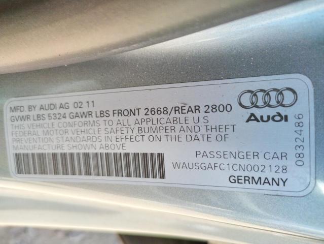 Photo 10 from auction – 2012 AUDI A7 PRESTIG with VIN WAUSGAFC1CN002128