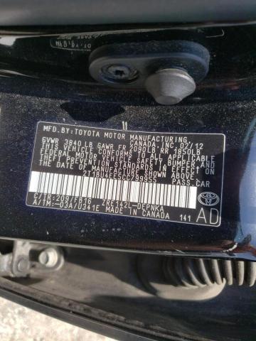 Photo 10 from auction – 2012 TOYOTA COROLLA BA with VIN 2T1BU4EE5CC799955