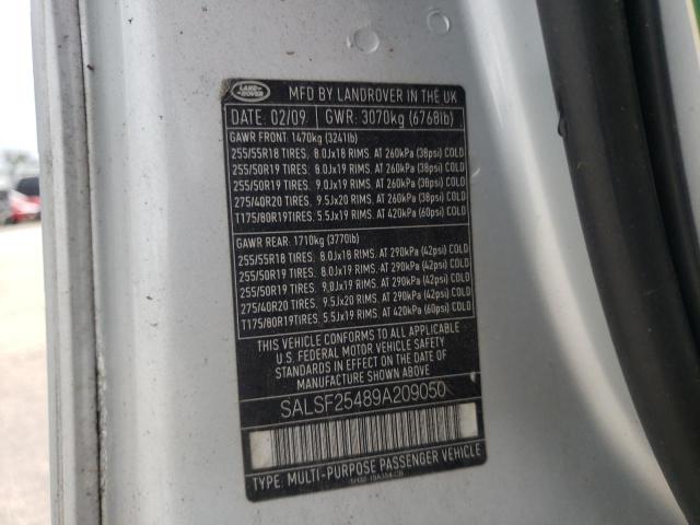 Photo 10 from auction – 2009 LAND ROVER RANGE ROVE with VIN SALSF25489A209050