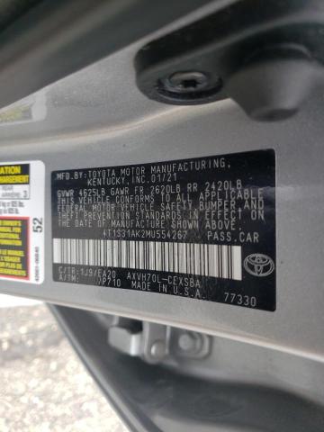 Photo 10 from auction – 2021 TOYOTA CAMRY SE with VIN 4T1S31AK2MU554267
