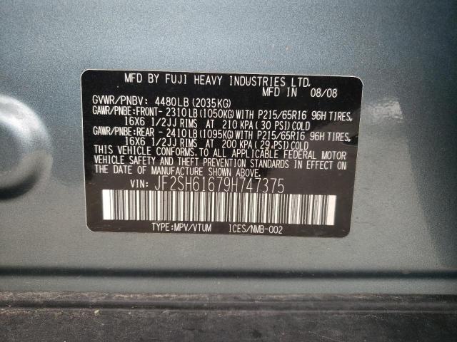 Photo 10 from auction – 2009 SUBARU FORESTER 2 with VIN JF2SH61679H747375