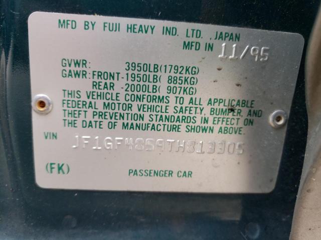 Photo 10 from auction – 1996 SUBARU IMPREZA OU with VIN JF1GF4859TH813305