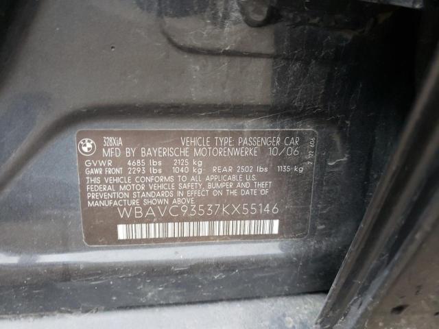 Photo 10 from auction – 2007 BMW 328 XI with VIN WBAVC93537KX55146