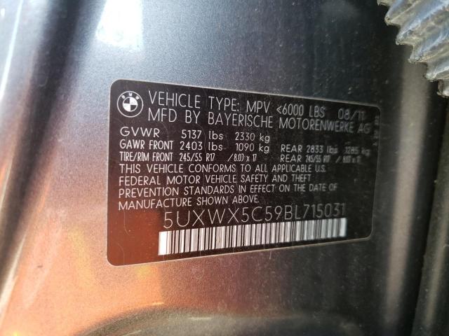 Photo 10 from auction – 2011 BMW X3 XDRIVE2 with VIN 5UXWX5C59BL715031