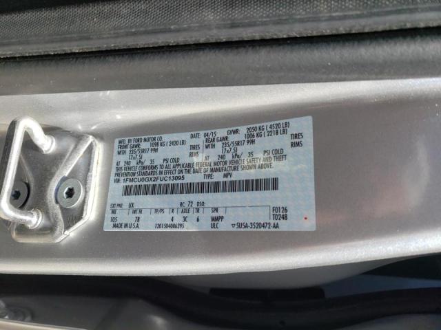 Photo 10 from auction – 2015 FORD ESCAPE SE with VIN 1FMCU0GX2FUC13095
