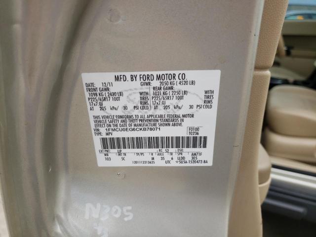 Photo 10 from auction – 2012 FORD ESCAPE LIM with VIN 1FMCU0EG6CKB78071