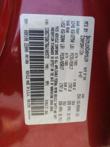 Photo 10 from auction – 2008 DODGE NITRO SLT with VIN 1D8GT58K78W100972