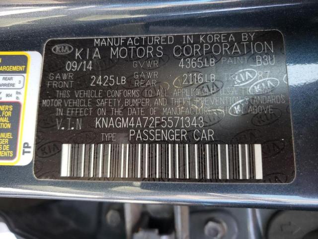 Photo 10 from auction – 2015 KIA OPTIMA LX with VIN KNAGM4A72F5571343