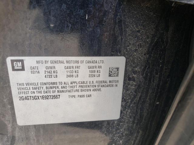 Photo 10 from auction – 2014 BUICK REGAL GS with VIN 2G4GT5GX1E9272667
