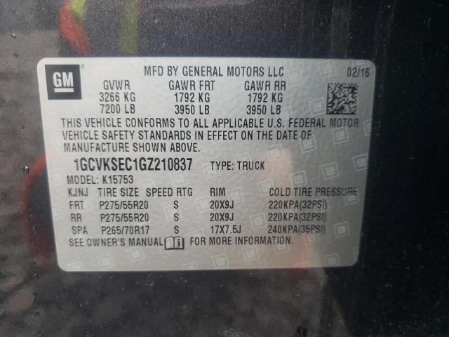 Photo 10 from auction – 2016 CHEVROLET SILVERADO with VIN 1GCVKSEC1GZ210837