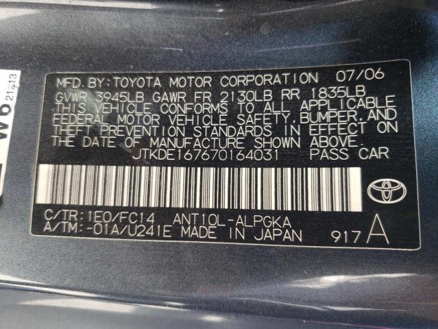 Photo 10 from auction – 2007 TOYOTA SCION TC with VIN JTKDE167670164031