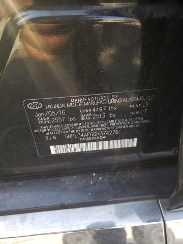 Photo 10 from auction – 2016 HYUNDAI SONATA SPO with VIN 5NPE34AF6GH374276