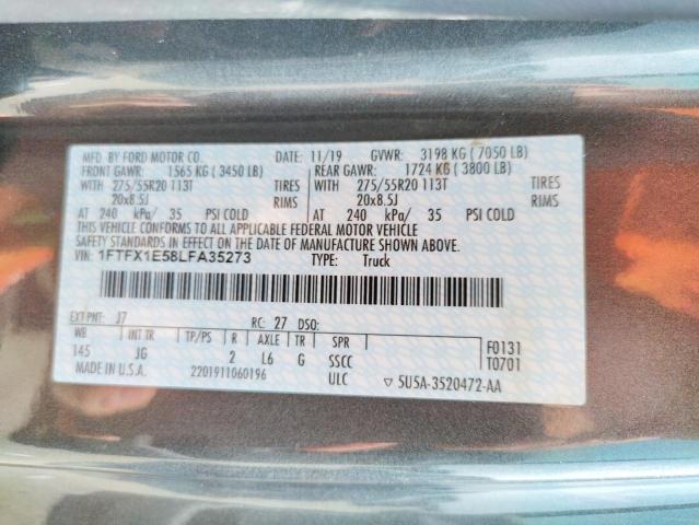 Photo 10 from auction – 2020 FORD F150 SUPER with VIN 1FTFX1E58LFA35273