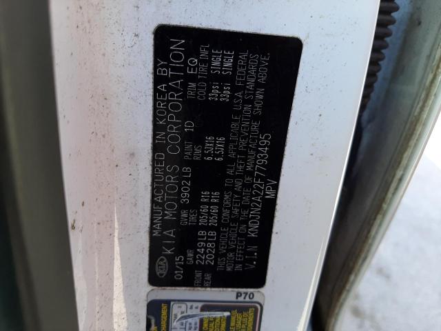 Photo 10 from auction – 2015 KIA SOUL with VIN KNDJN2A22F7793495