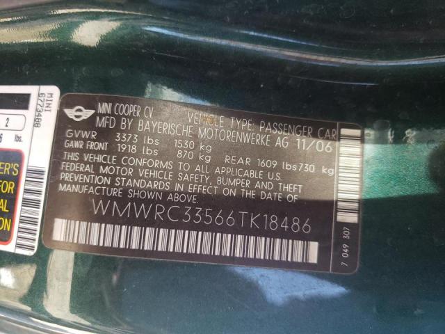 Photo 10 from auction – 2006 MINI COOPER with VIN WMWRC33566TK18486